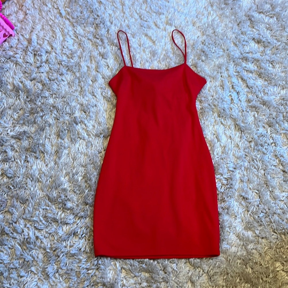 Red cocktail dress